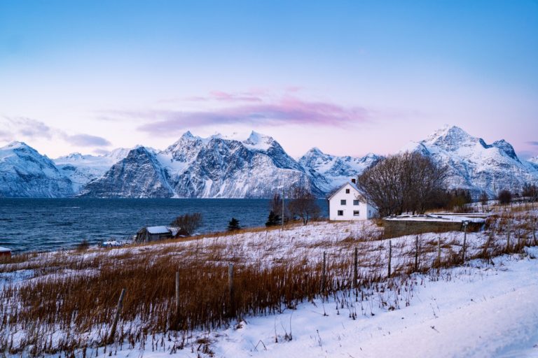 From the eastern shores of the Lyngenfjord you see the highest peaks on the Lyngen Peninsula. Looking really good in the mid winter day © Petr Pavlíček / Visit Lyngenfjord